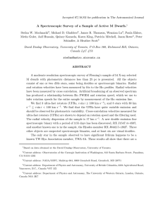 A Spectroscopic Survey of a Sample of Active M Dwarfs.