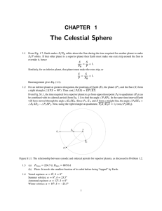 The Celestial Sphere CHAPTER 1