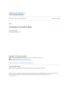 A master`s recital in flute - UNI ScholarWorks