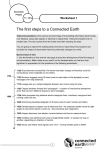 Worksheet 1 - Connected Earth