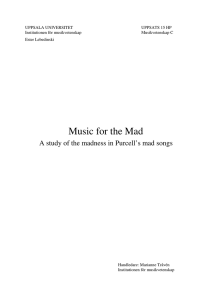 Music for the Mad - Institutionen för musikvetenskap