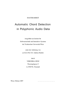 Automatic Chord Detection in Polyphonic Audio Data