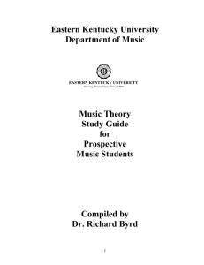 Music Theory And Composition - Eastern Kentucky University