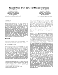 Toward Direct Brain-Computer Musical Interfaces