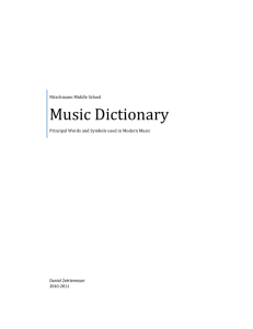Music Dictionary - Nitschmann Middle School Instrumental Music