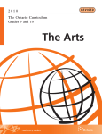 The Ontario Curriculum, Grades 9 and 10: The Arts, 2010