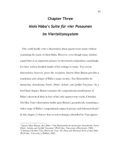 Alois Hába`s Suite für vier Posaunen