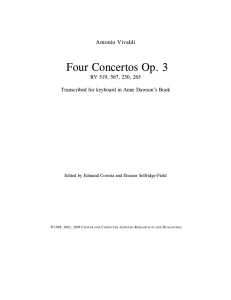 Four Concertos Op. 3 - CCARH - CCARH Publications: Scores and