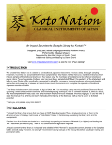 to the Koto Nation manual.