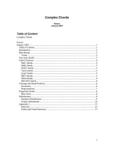 Complex Chords Table of Content