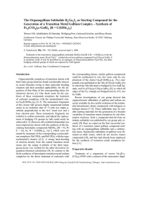 The Organogallium Subhalide R Ga I as Starting Compound for the