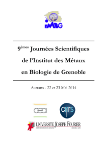 livret final - Institut des Métaux en Biologie de Grenoble