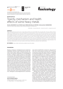 Toxicity, mechanism and health effects of some heavy metals