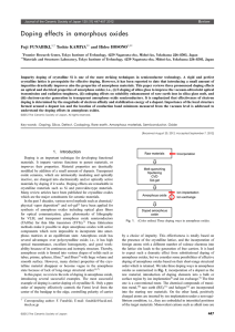 Doping effects in amorphous oxides