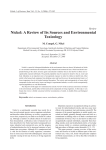 Nickel: A Review of Its Sources and Environmental Toxicology Review