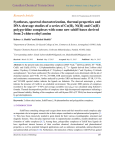 Syntheses, spectral characterization, thermal properties and DNA