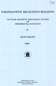 PARAMAGNETIC RELAXATION REAGENTS HANS G