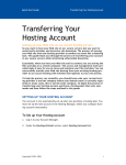 Transferring Your Hosting Account