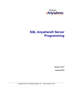 SQL Anywhere® Server - Programming