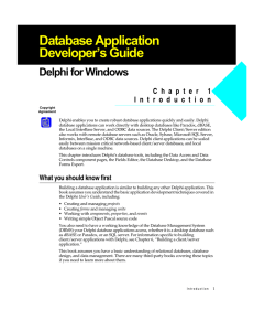 Delphi Database Application Developer`s Guide