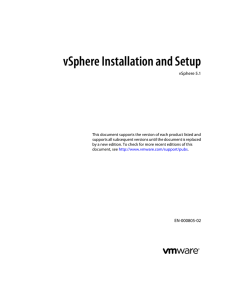 vSphere Installation and Setup - vSphere 5.1