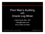Poor Man`s Auditing with Oracle LogMiner