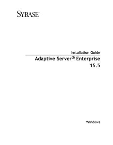 Adaptive Server Enterprise 15.5