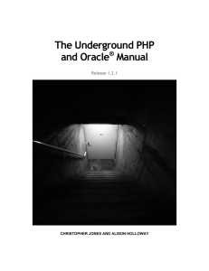 The Underground PHP and Oracle Manual