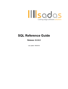 Sadas SQL Reference