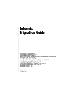 Informix Migration Guide