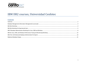 IBM DB2 courses, Universidad Cenfotec