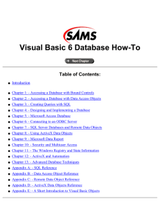 Visual Basic 6 Database How-To