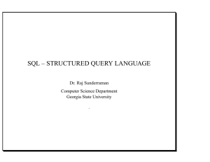 sql – structured query language