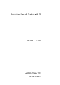 Specialized Search Engine with AI