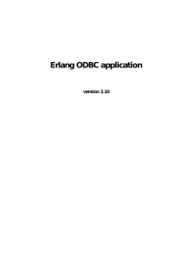 Erlang ODBC application