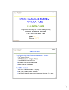 Course Organization - Database Group