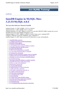 InnoDB Engine in MySQL-Max- 3.23.53/MySQL