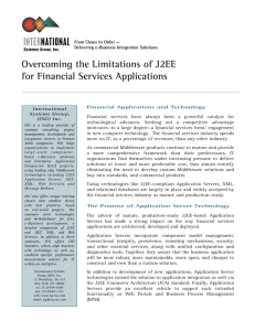 White Paper: Overcoming the Limitations of J2EE for Financial