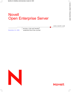 MySQL for NetWare Administration Guide for OES