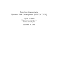 Database Connectivity Dynamic Web Development [DWDDCO701]
