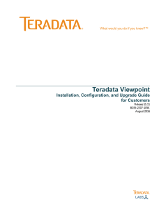 Teradata Viewpoint Installation, Configuration, and Upgrade Guide