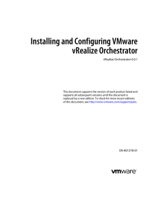 Installing and Configuring VMware vRealize Orchestrator