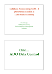 One… ADO Data Control