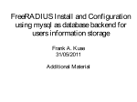 FreeRADIUS Install and Configuration using mysql as