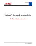 Bio-Plugin™ Biometric System Installation