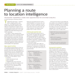 Planning a route to location intelligence
