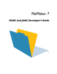 FileMaker ODBC and JDBC Developer`s Guide