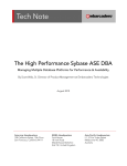 The High Performance Sybase ASE DBA