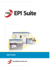 EPI Suite Software User`s Guide | ID Wholesaler