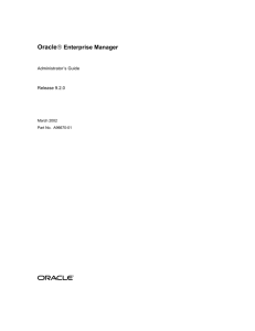 Oracle Enterprise Manager Administrator`s Guide
